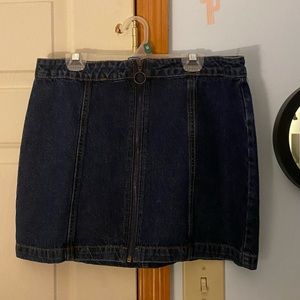 Forever 21 Zip-up Jean Skirt
